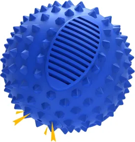 petizer 4" Squeaky Dog Balls for Aggressive Chewers, Durable Interactive Spiky Ball for Teething, Indestructible Rubber Dog Chew Toys, Tough Pet Toys for Small, Medium & Large Breeds
