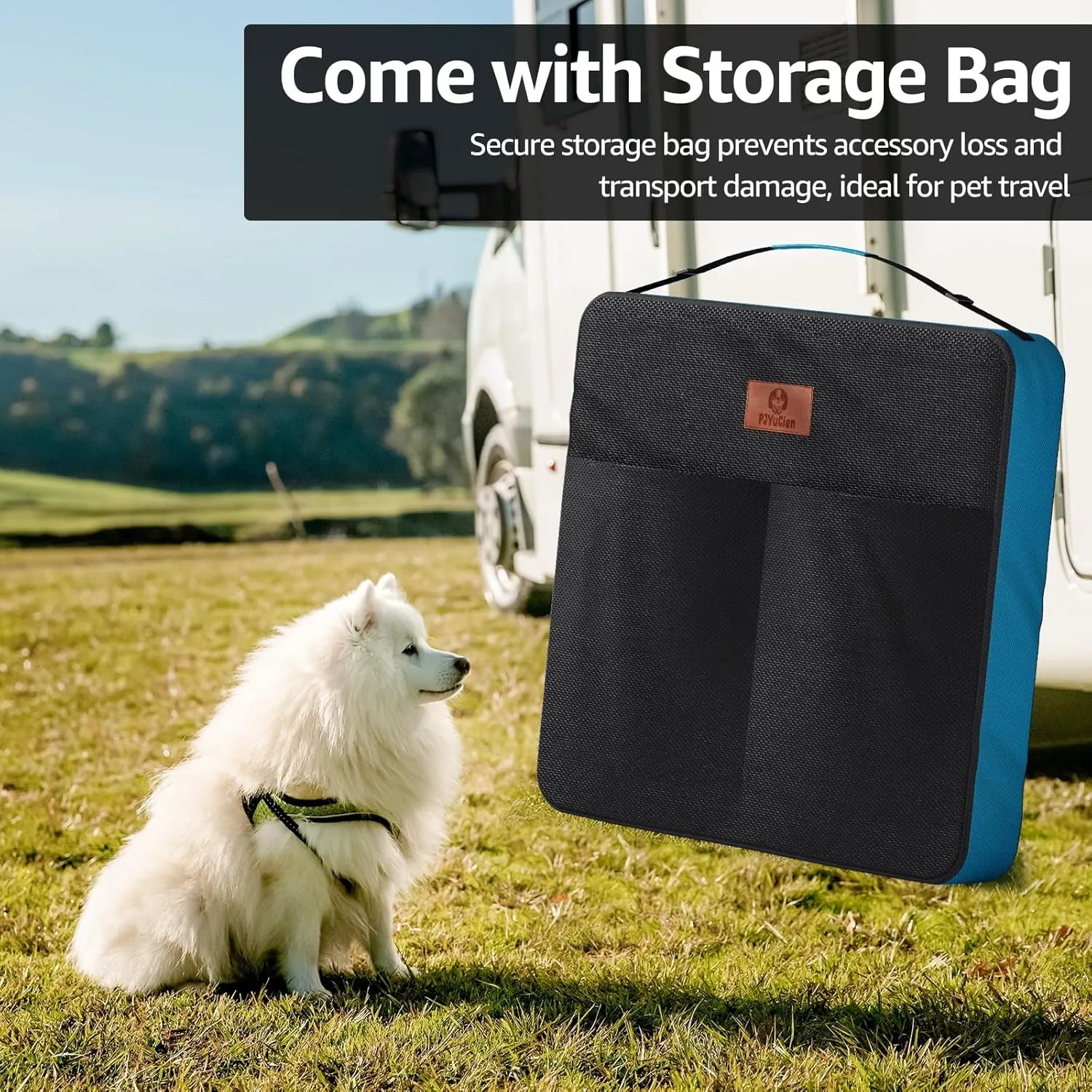 PJYuCien Dog Playpen Outdoor Plus Storage Bag24" H 8 Panels Puppy Pen with Square Bottom & Top Cover,Heavy Duty Dog Fence for Camping