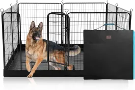 PJYuCien Dog Playpen Plus Storage Bag32" H 8 Panels Puppy Pen with Square Bottom,Heavy Duty Dog Fence for Puppies/Small Dogs