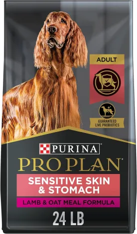 Purina Pro Plan Sensitive Skin and Sensitive Stomach Dog Food Lamb and Oat Meal Formula - 24 lb. Bag