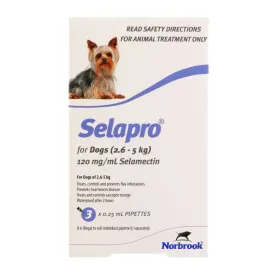 Selapro Flea & Worming Spot On Treatment 2.6-5kg Dog