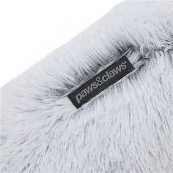 Silver Calming Plush Lounger - 102cm x 89cm x 16cm