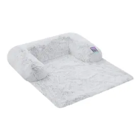 Silver Calming Plush Lounger - 102cm x 89cm x 16cm