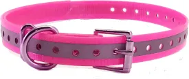 Sparky Pet Co 3/4" High Flex, Neon Pink Reflective Waterproof Roller Buckle Dog Replacement Collar - Compatible Garmin Delta, Sport,Dog e Collar Systems