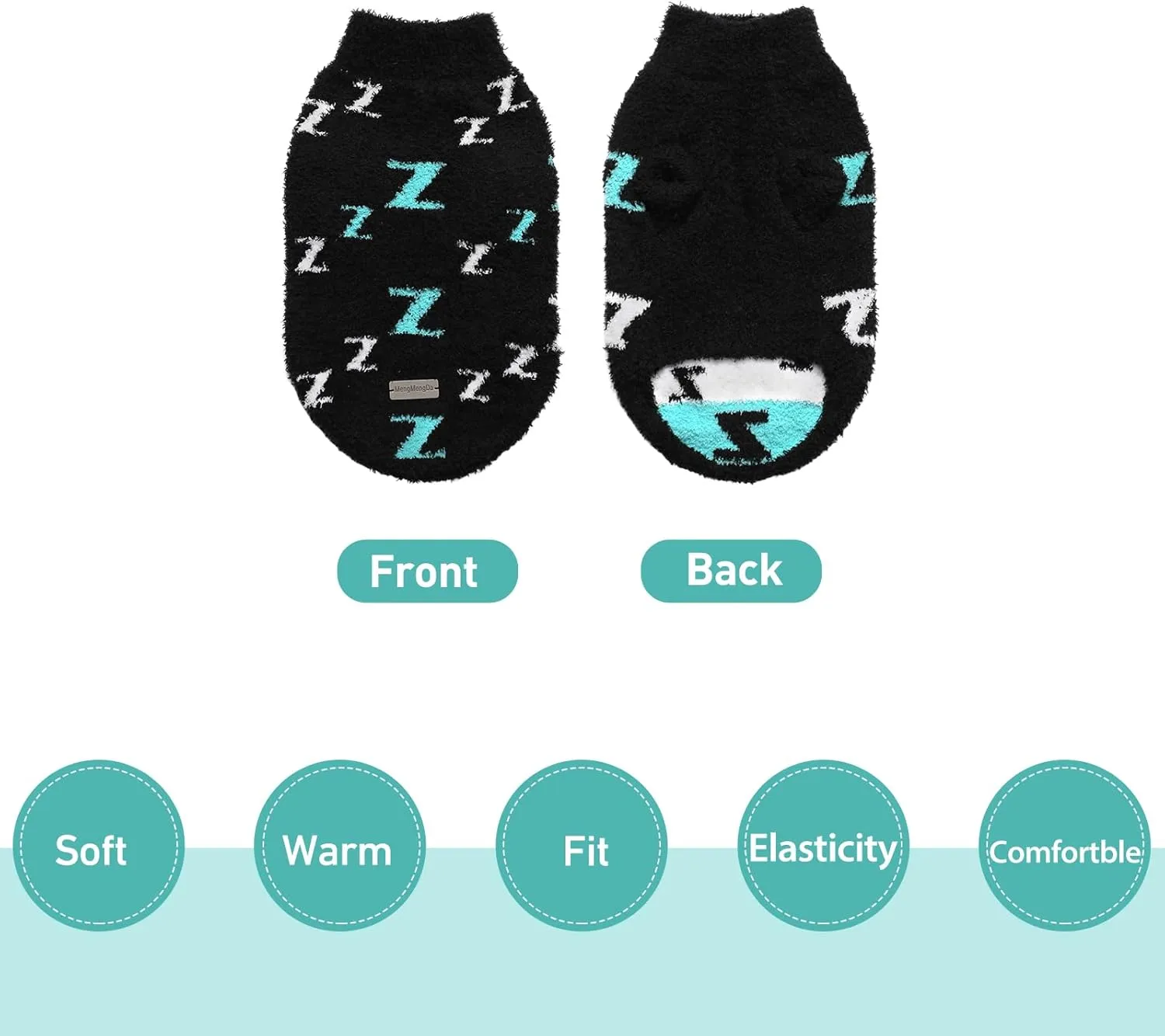 Sweater for Small Dogs - Boy Girl Pullover, Cold Weather Cable Knitwear, Thick Warm Outfit for Chihuahua, Bulldog, Dachshund, Pug, Yorkie (Black-XS)