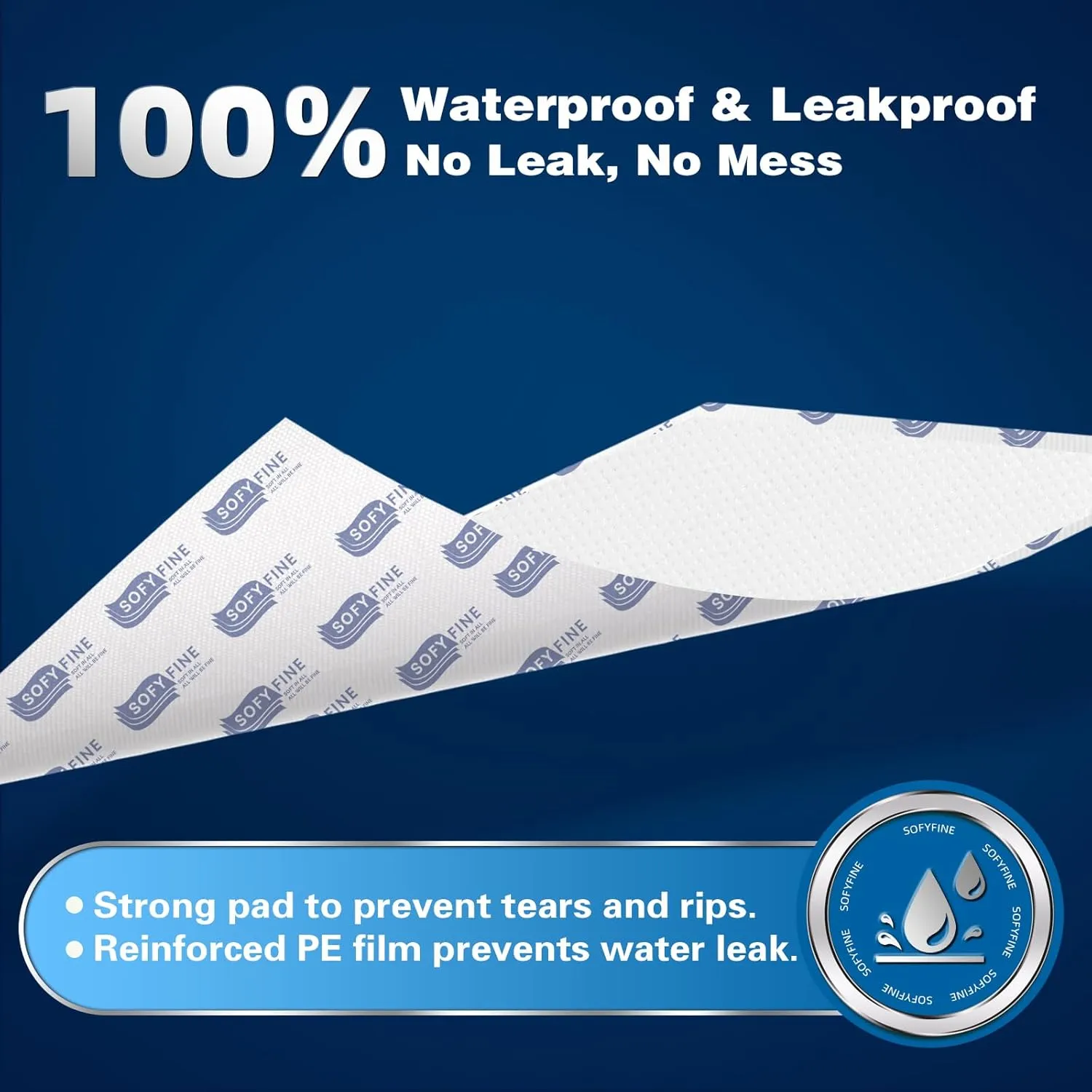Tear Resistant Bed Pads 36"x36" Disposable Extra Large 135 Gram Heavy Duty Absorbency Adults Incontinence Chucks, XXL Thicken Puppy Pee Pads,10X Absorbency 360 Lb Transfer[30 Pads]
