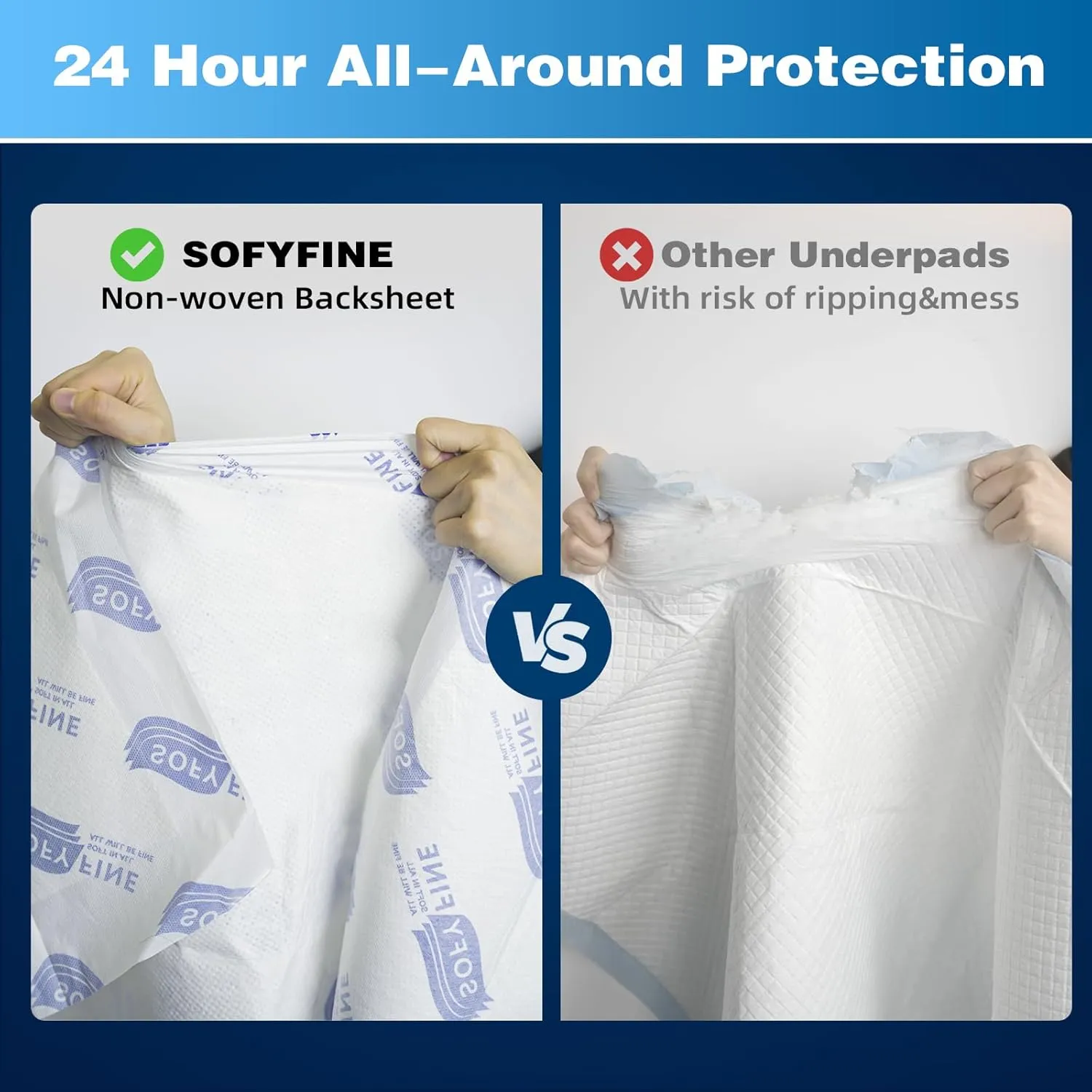 Tear Resistant Bed Pads 36"x36" Disposable Extra Large 135 Gram Heavy Duty Absorbency Adults Incontinence Chucks, XXL Thicken Puppy Pee Pads,10X Absorbency 360 Lb Transfer[30 Pads]