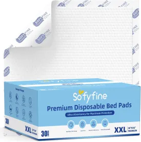 Tear Resistant Bed Pads 36"x36" Disposable Extra Large 135 Gram Heavy Duty Absorbency Adults Incontinence Chucks, XXL Thicken Puppy Pee Pads,10X Absorbency 360 Lb Transfer[30 Pads]