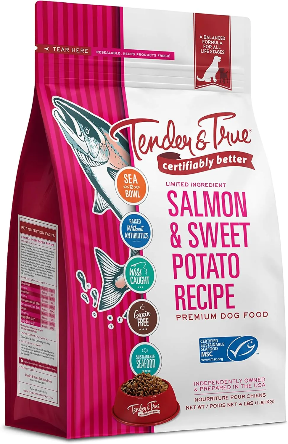 Tender & True Salmon & Sweet Potato Recipe Dog Food, 51030