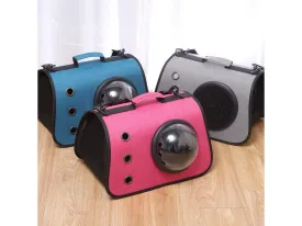 Three-Hole Breathable Linen Space Cover Foldable Cat Bagpet Carriers 40*25*25Cm