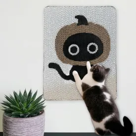 Wall Mounted Cat Scratcher - Cat scratchers for Indoor Cats with Catnip - Cat Scratching Board - Vertical cat Scratcher - Cat Wall Scratcher for Furniture Protector (Pumpkin Knight)
