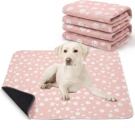 Washable Pee Pad for Dogs of 2Pack Reusable Puppy Non-Slip Pet Training PadsPink,31*36"