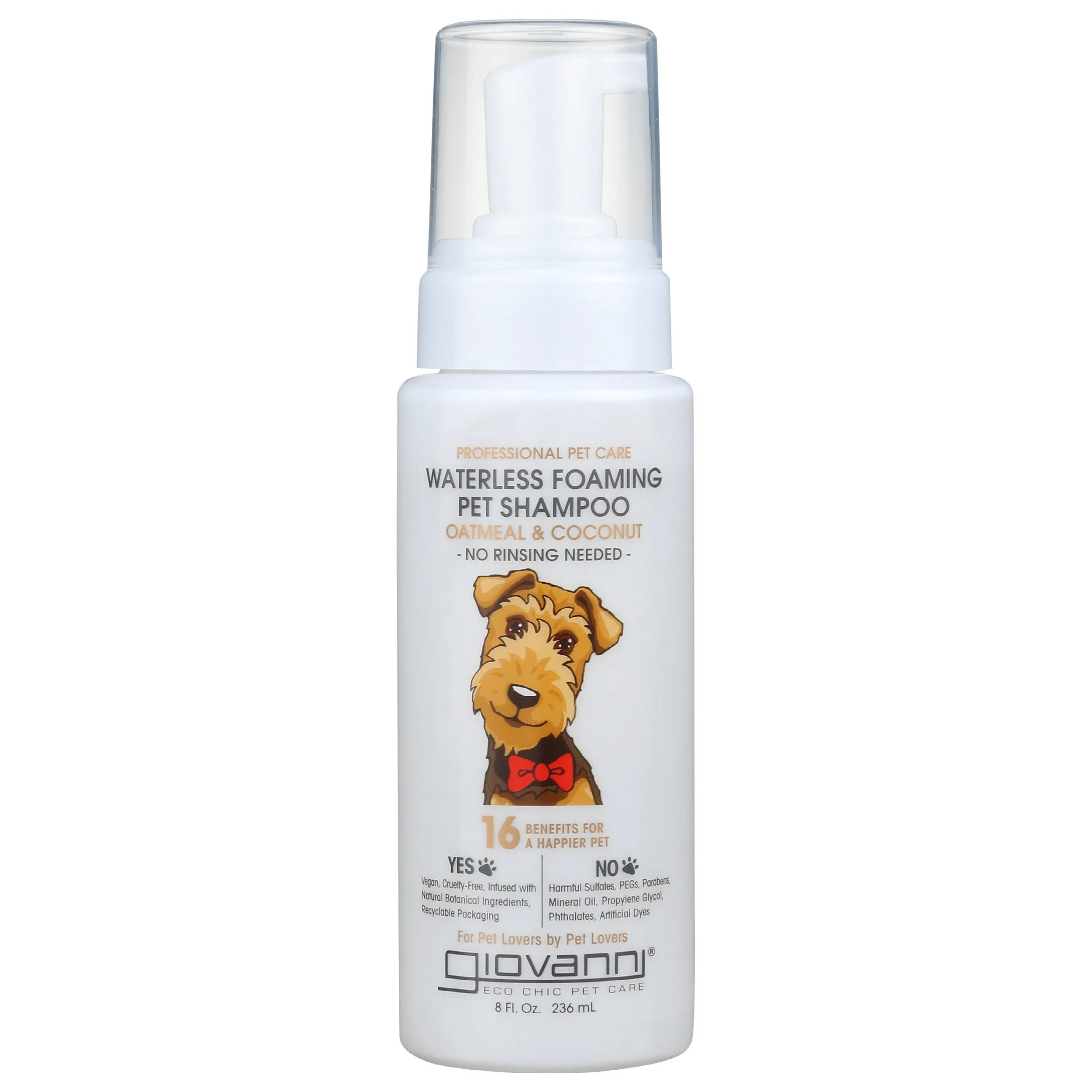 Waterless Foaming Pet Shampoo (Oatmeal & Coconut)