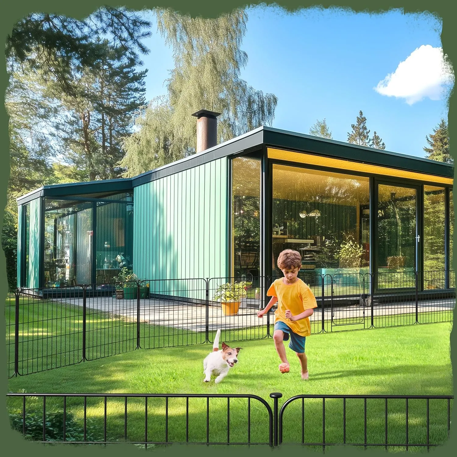 Yaheetech Dog Playpen for Puppy/Small Dogs, Foldable Pet Pen Expandable Fence with Door for Indoor/Outdoor Use, 24 inch 8 Panels